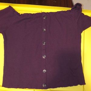 Dark purple crop top